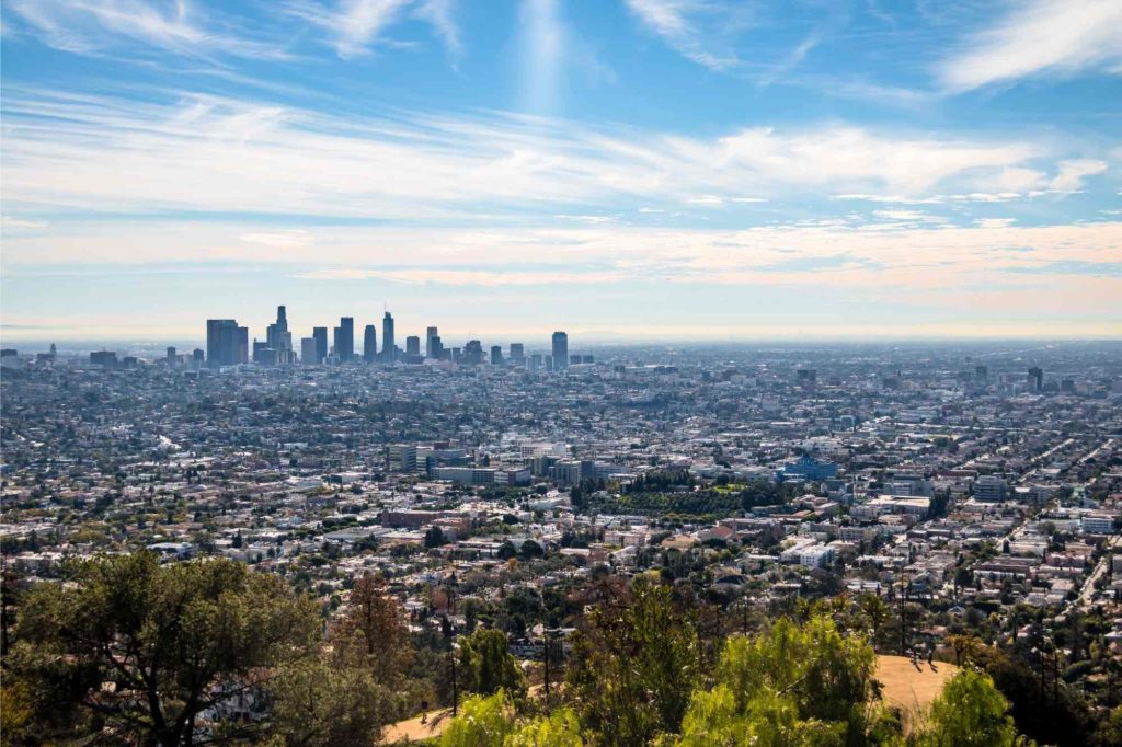 Los Angeles city view downtown LA